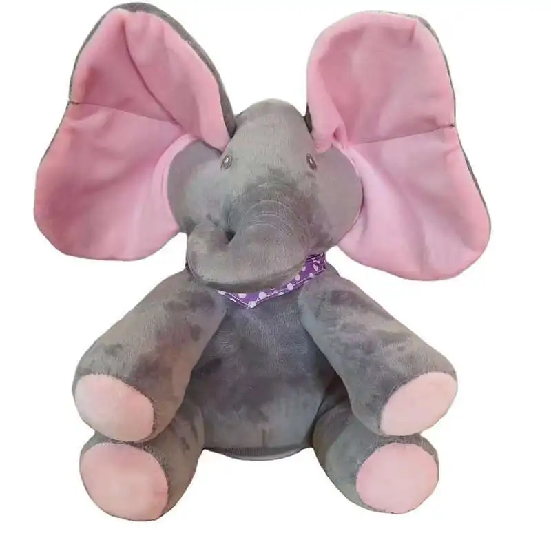 Cheap Hot Elephant Plush Doll Talking Singing Musical Stuffed Plush Toys Peekaboo plush Elephant toys