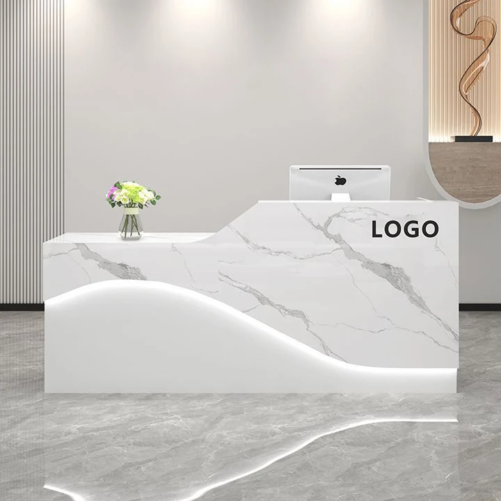 MDF Board Reception Desk Counter Table for Salons Banks & Hotels  Manufactured in China