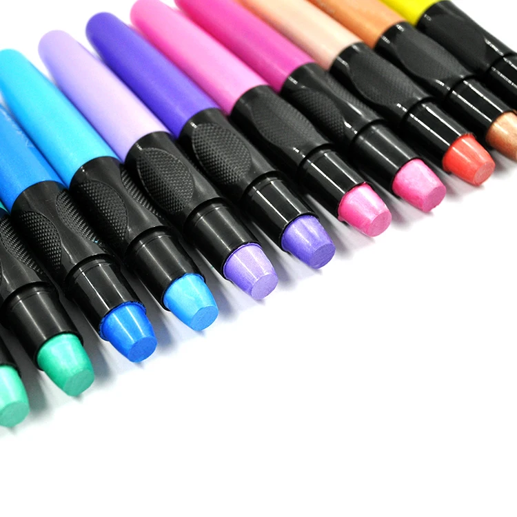 SUNNY 12 colors Metallic Crayon highlight Drawing Crayons customization