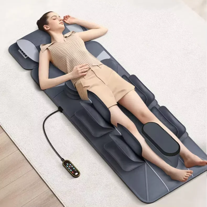 Full Body Soft Flannelette Back Electric Shiatsu Vibration Massage Pad Mattress Vibrator Back Mat Back Massage Mat