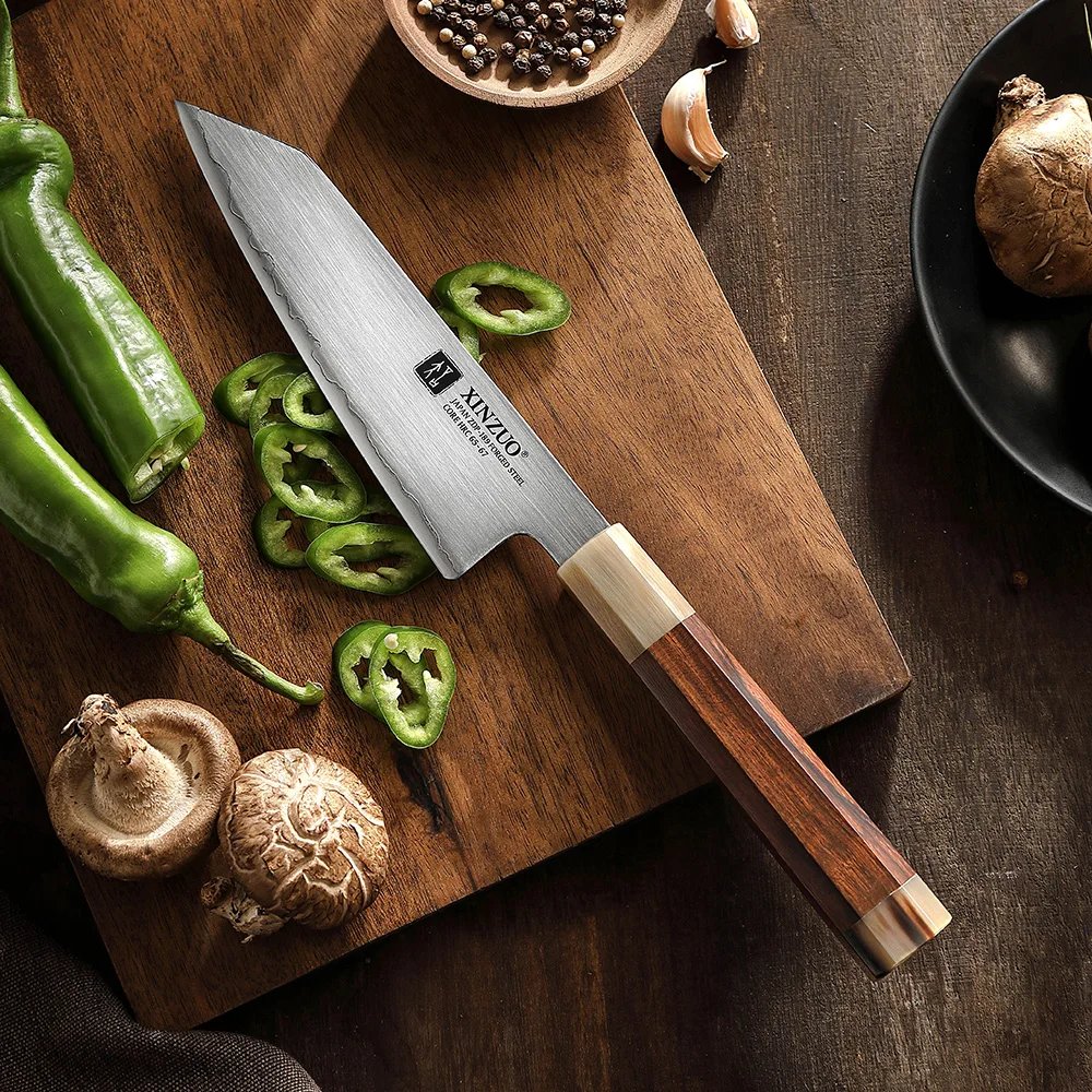 XINZUO Japanese ZDP189 Composite Steel Bunka Knife 6.5 inch New Desert Ironwood Handle Sharp Kitchen Chef Knives Custom