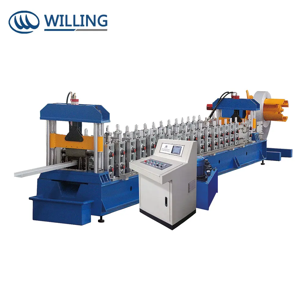 
steel purlin shutter sheet roll forming machine price c z pulin machine 