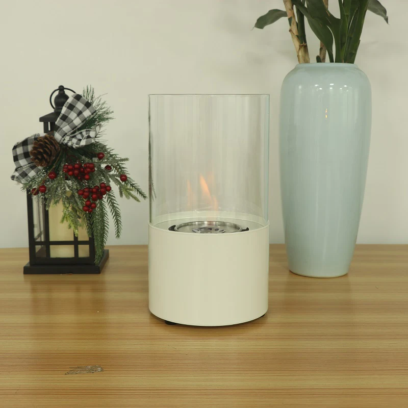Outdoor indoor table top essential glass bio ethanol fireplace burner oil lamp
