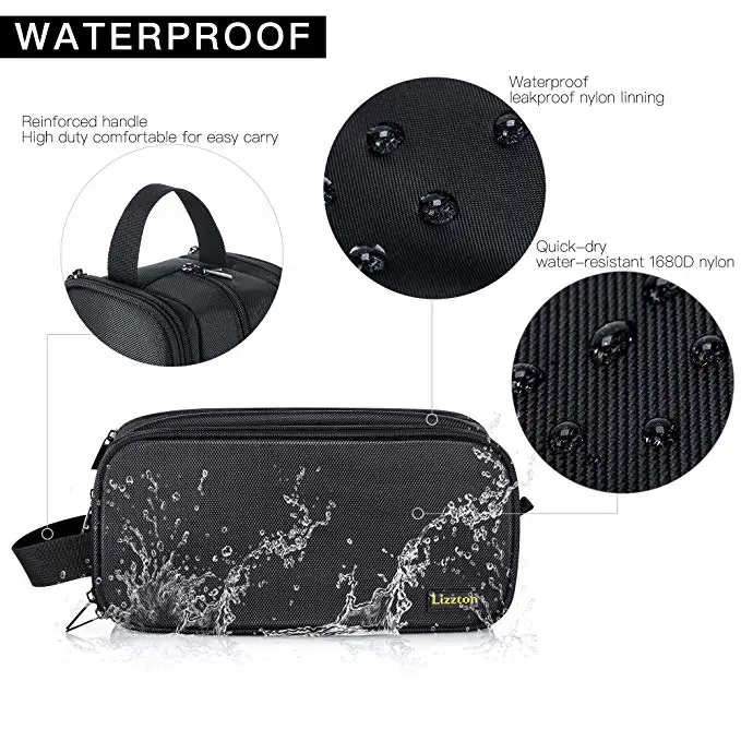 Toiletry Bag for Men Travel Large Dopp Kit Water-resistant Women Shaving Bags Portable Toiletries Storage Organizer