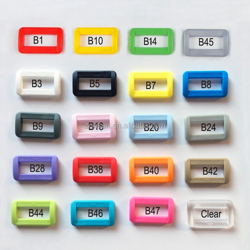 Wholesale 1200 PCS/lot  KAM Plastic Square Ring Buckle Adjustable Slide Buckle for Belt Or Strap