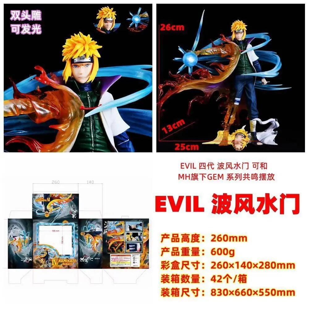 Narutos 26Cm 1/6 Scale  EVIL IV Wave Feng Shuimon ornament anime figure
