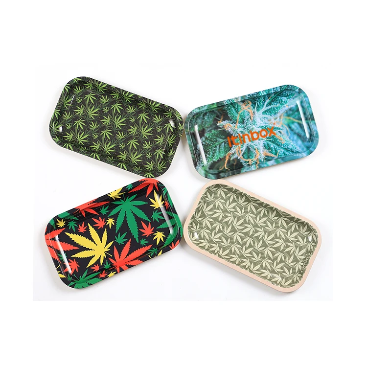 Hot selling custom tin ashtrays small fast delivery mini rolling tray