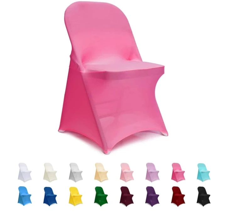 Folding Chair Covers white Universal Spandex Chair Covers Fitted Chair Covers for Wedding Party