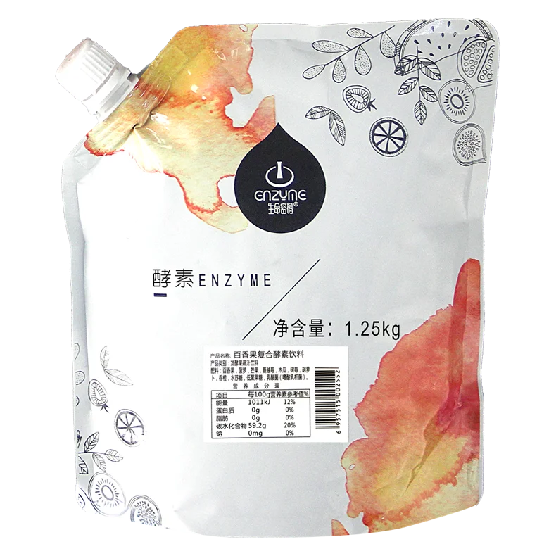 Перерабатывающий фермент, сырые жидкие фрукты, ферментационный напиток, оральная жидкость OEM, фермент страстных фруктов, напиток