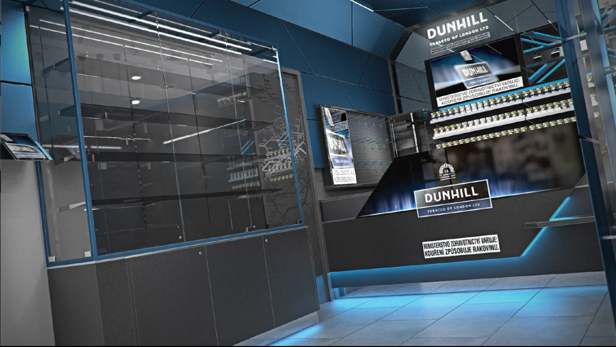 Smoke Shop Glass Showcase Interior Design Tobacco Shop High Quality Display Cabinet
