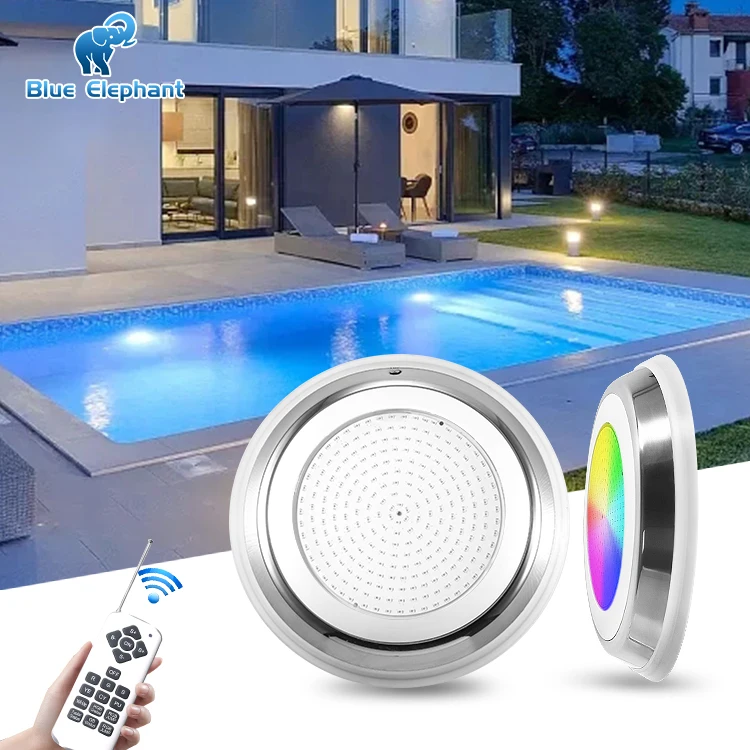Customized Remote Control Smart Lighting Stainless Steel Underwater Lamp Ip68 Waterproof Swimming Rgb Pool Light