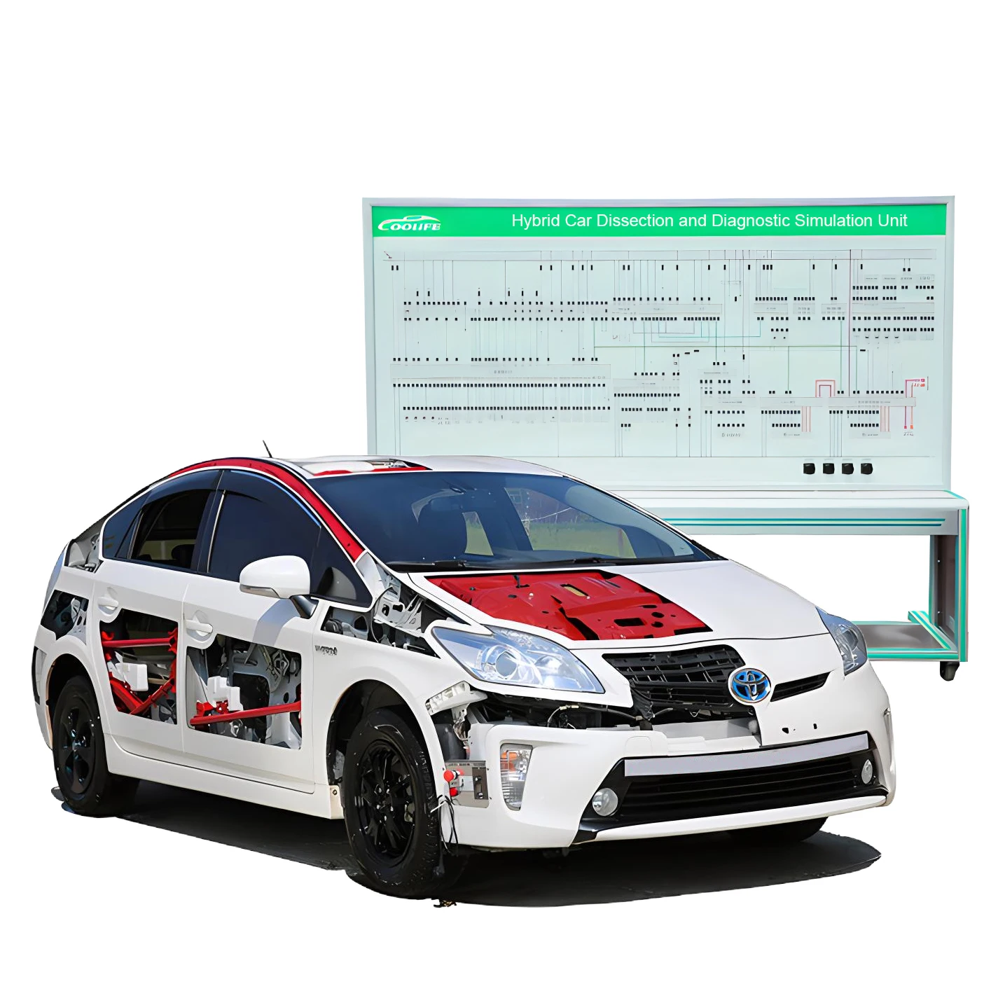 CL-HB-01 Automotive Simulator and Automotive Signal Simulator with Hybrid Battery Car Functional Teaching Training for Students