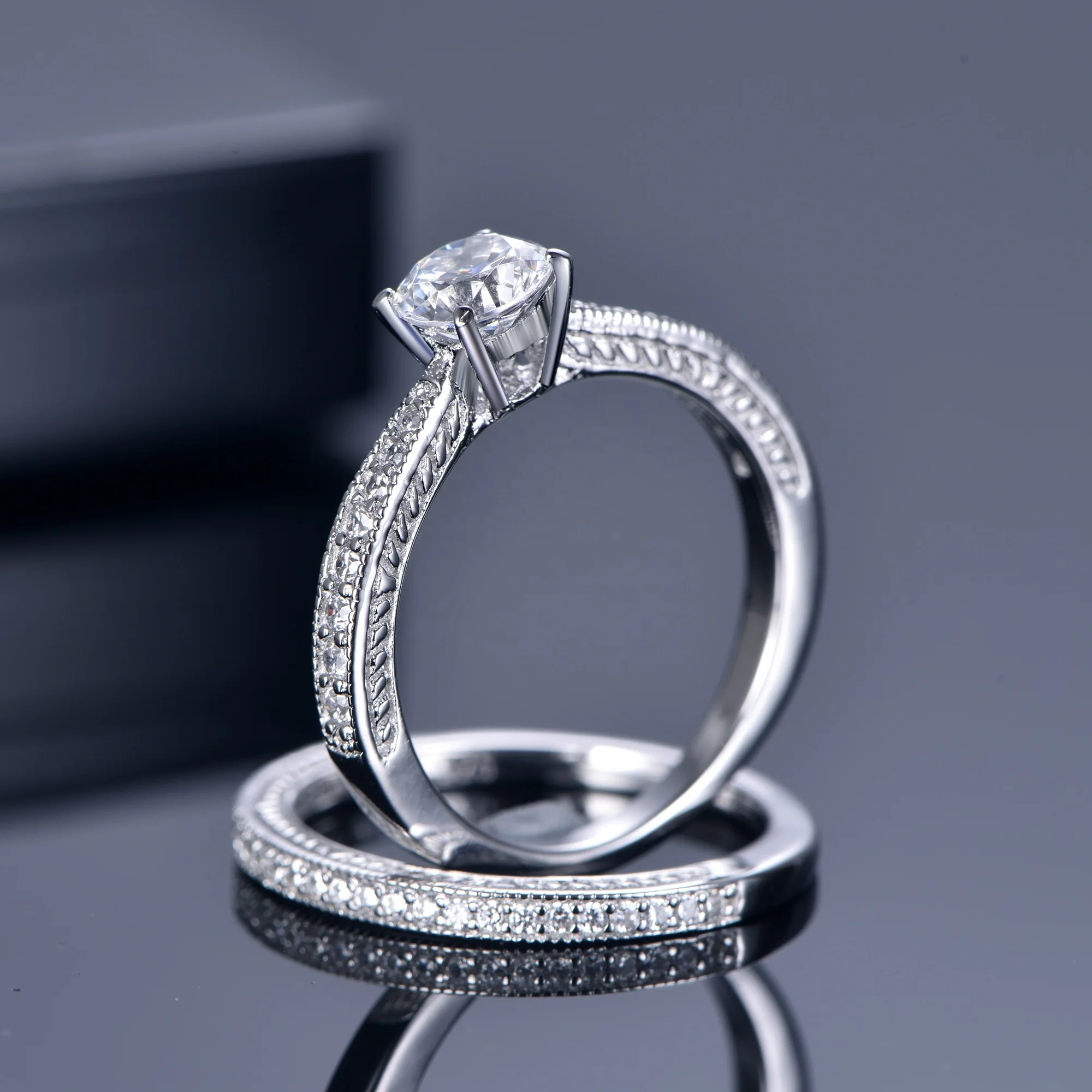 Anillos Fine Engagement Wedding Rings Jewelry Women 925 Sterling Silver Wedding Bands or Rings Set