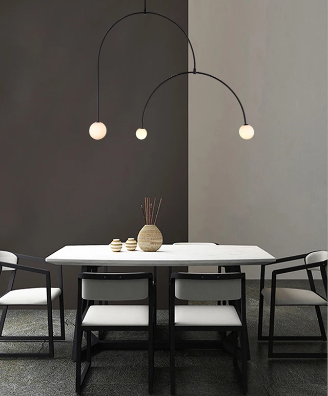 Nordic minimalist bedroom bedside modern style art  led pendant light and led pendant lamp