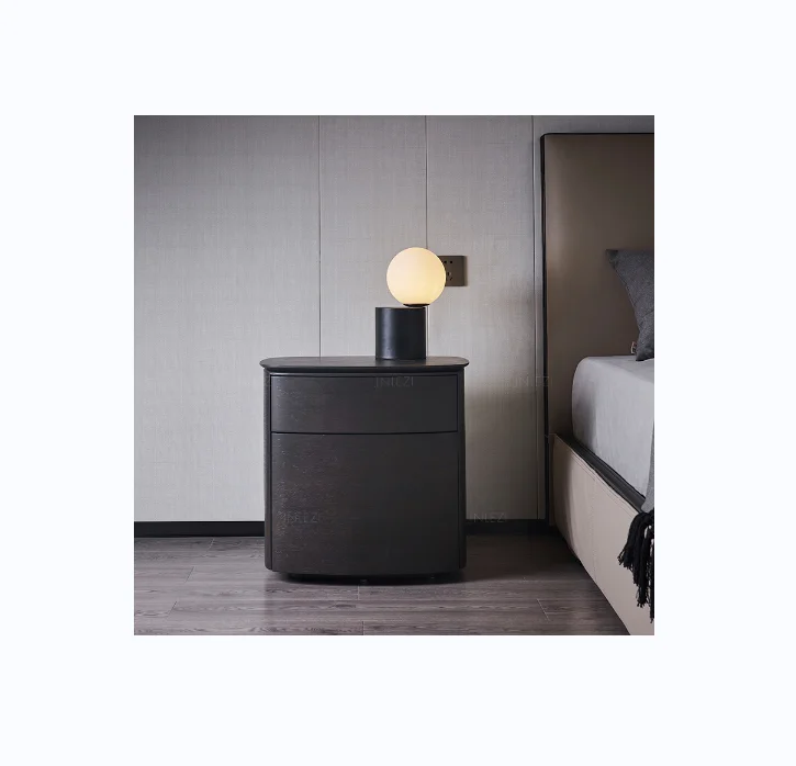 Modern minimalist bedside table bedroom furniture solid wood chest of drawers