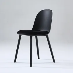 Cheap dining room chairs bearing capacity 400 LBS Factory wholesale furniture modern home plastic chair with iron leg