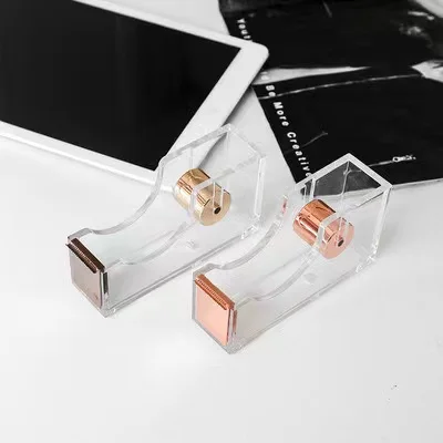 Hot Selling Acrylic Golden Color Office Staplers Desktop Staplers With Acrylic Stapler