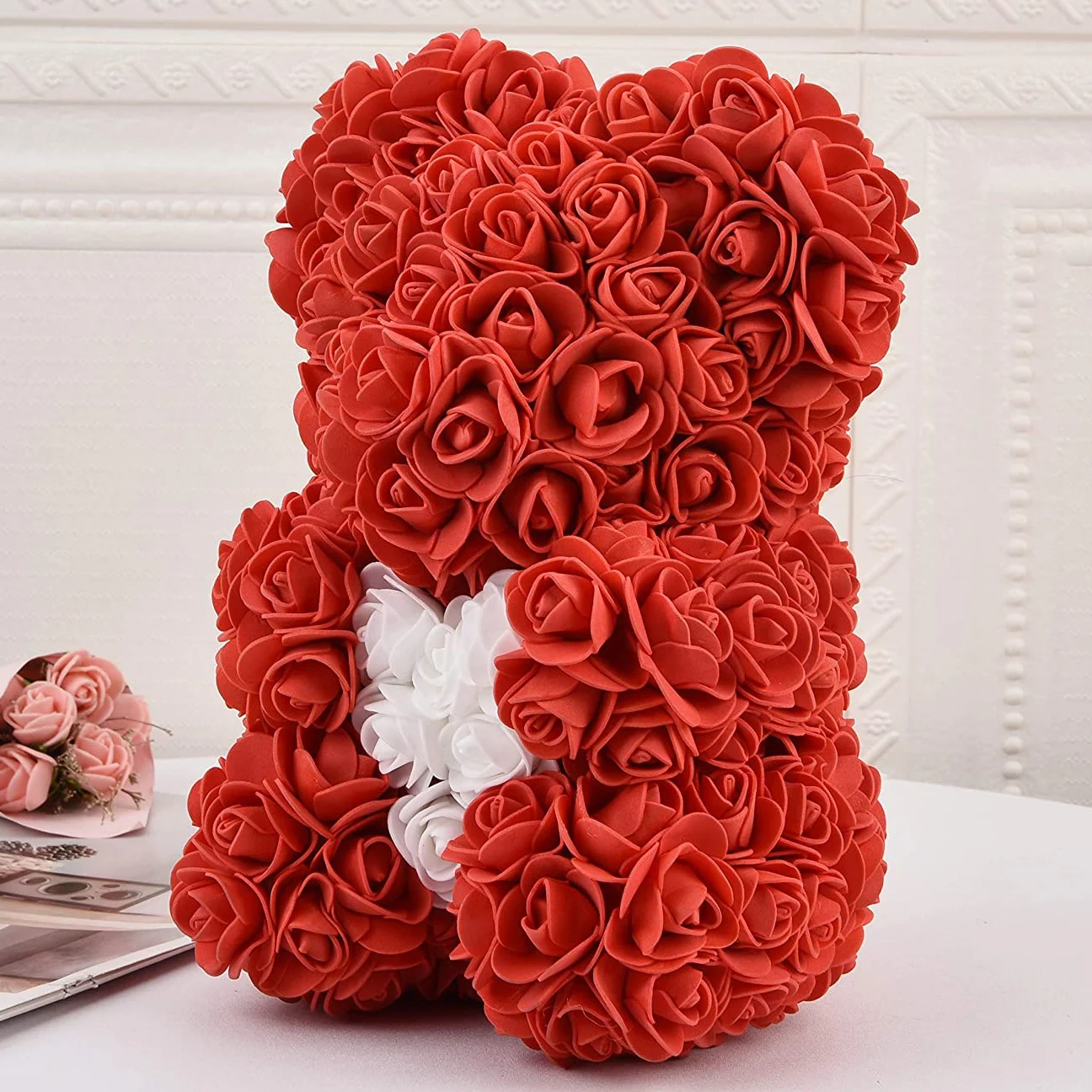 Factory Direct Sale Rose Bear 70cm 25cm Soap Foam Bear Of Roses Rose Bears With Box 40cm