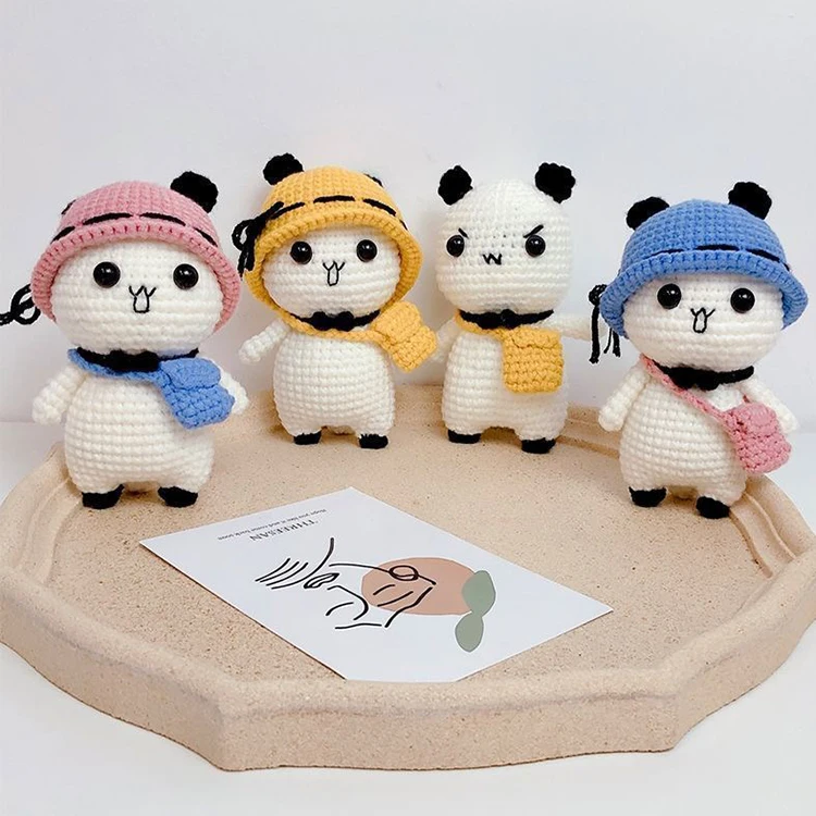 Wholesale handmade crochet knitting knitted wool doll animal for gift