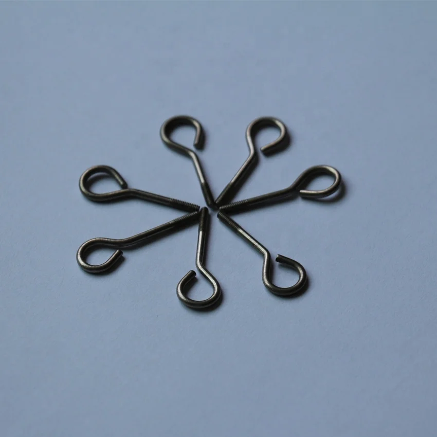 Wooden round head screw eye metal stainless steel screw eye hooks 25mm pins mini 6x13 hooks 4mm 7mm loop self-tapping eye screw