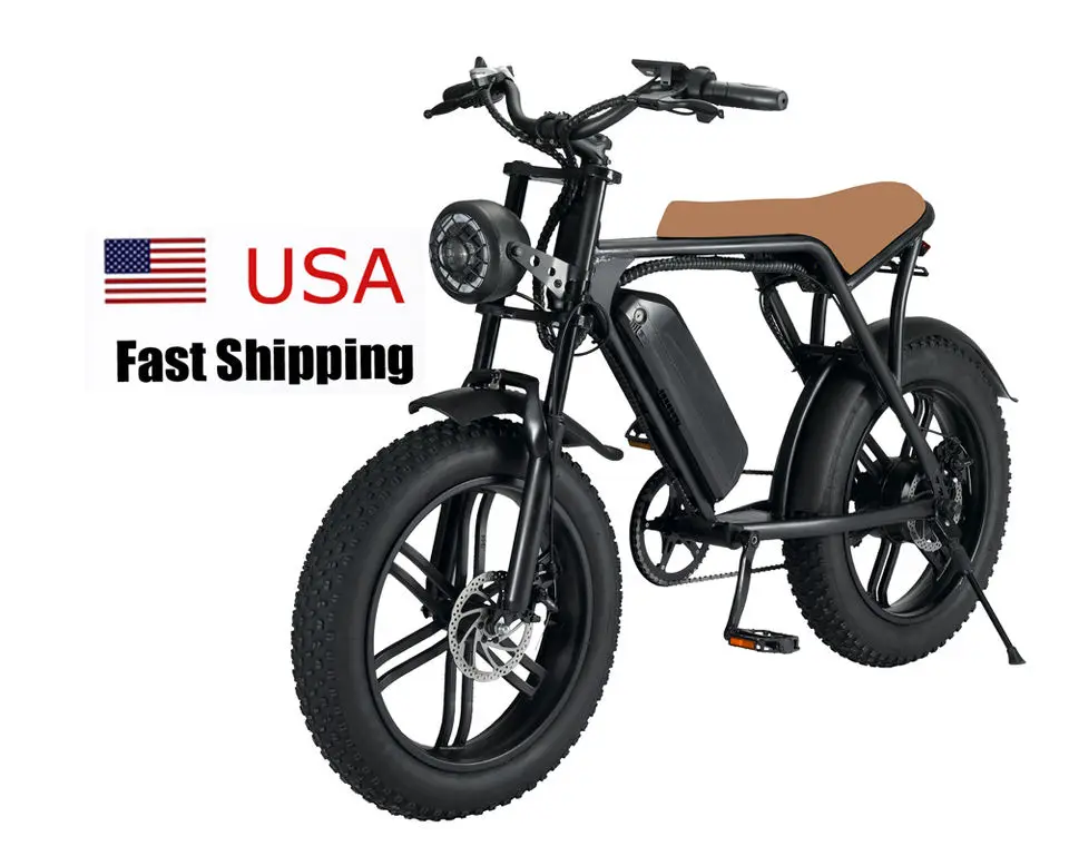 E Bike US Warehouse Free Shipping 20 Inch 750W Big Tire Fat Tire Electric Bike Adults Drop Shipping