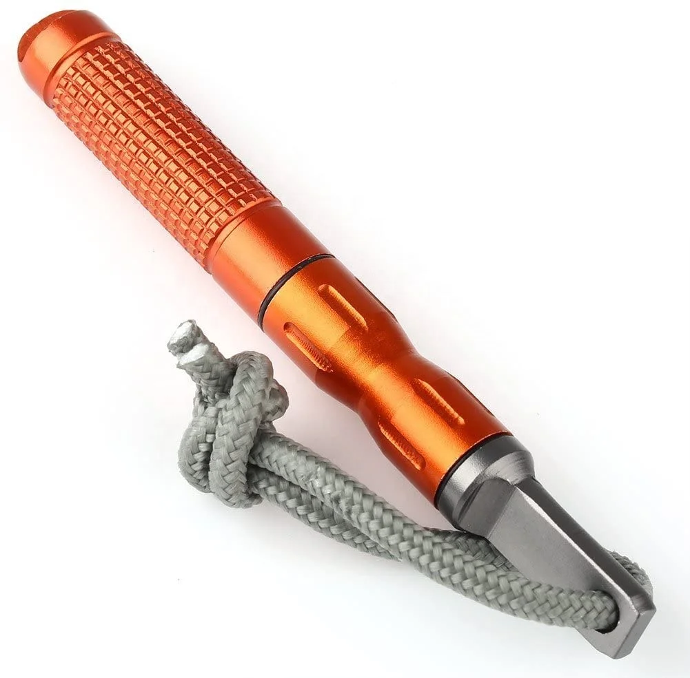 Outdoor Survival Camp EDC Alloy Fire Starter Waterproof Magnesium Flint Stone CNC Gear Pocket camping tool