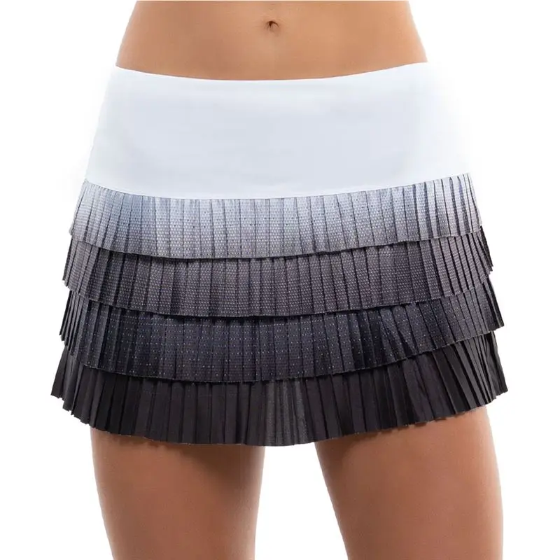 Высококачественная теннисная юбка, плиссированная глубоко окрашенная белая теннисная юбка