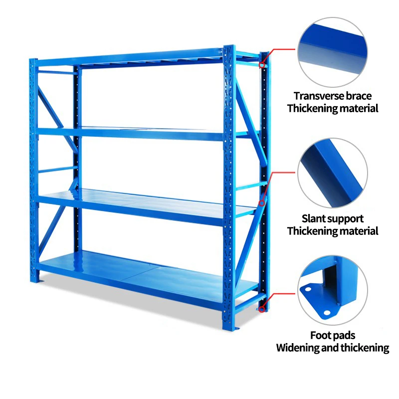 Supermarket warehouse heavy duty steel shelf storage rack, adjustable steel storage rack,industrial metal storage shelves
