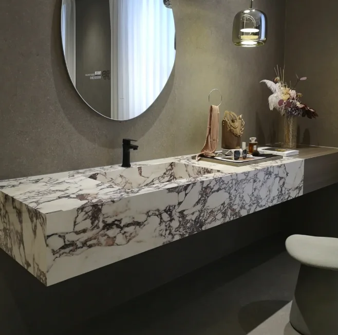 BGR Purple Sintered Stone Small Slab for Staircases Tiles Bathroom Vanity Top Living Room Interior Decor