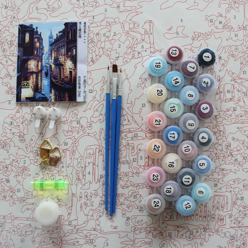 ROYALDREAM cat animal oil diy painting by numbers for children adult wall art decor