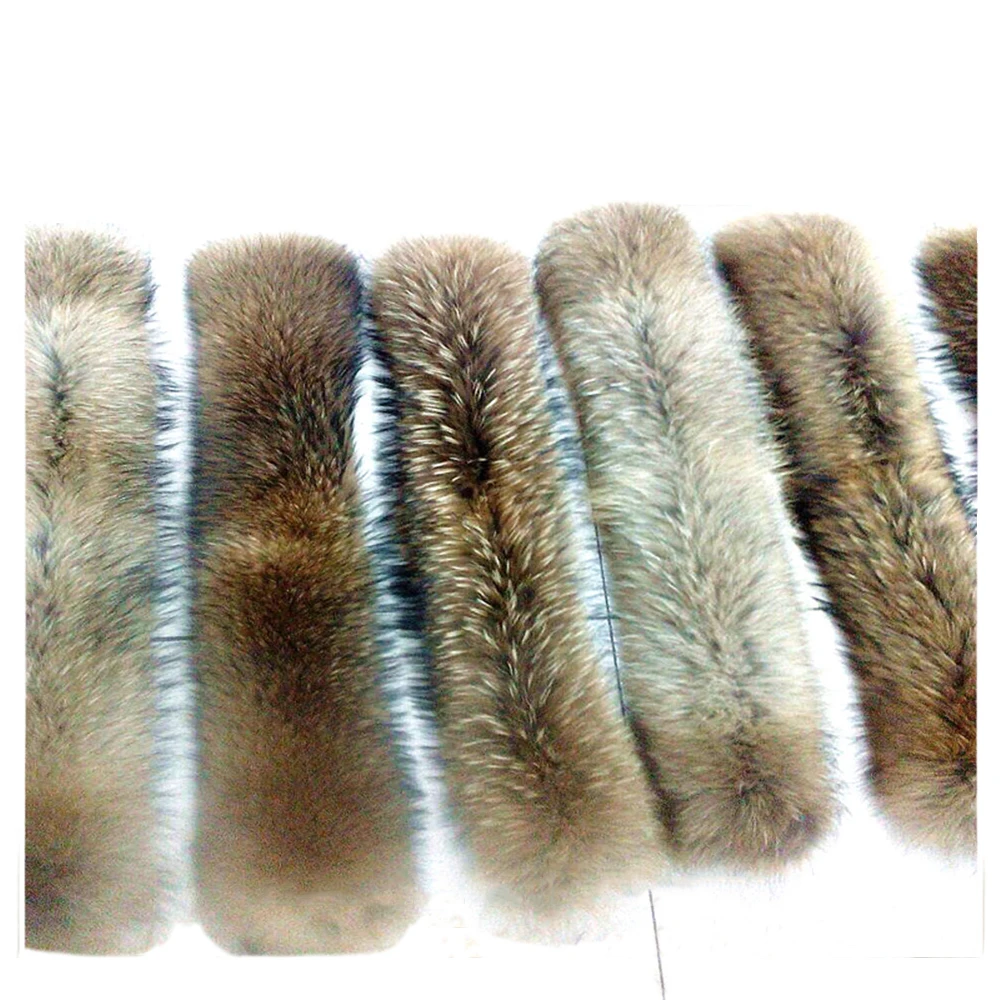 Detachable Natural Real Raccoon Fur Collar Wholesale Custom Sale