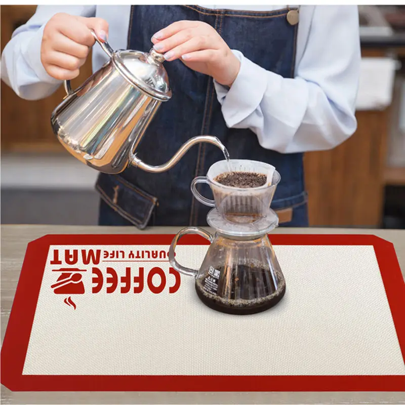 Soft Non Slip Silicone Drain Pad Dish Draining Mat Silicone Coffee Machine Cup Coaster Drying Pad