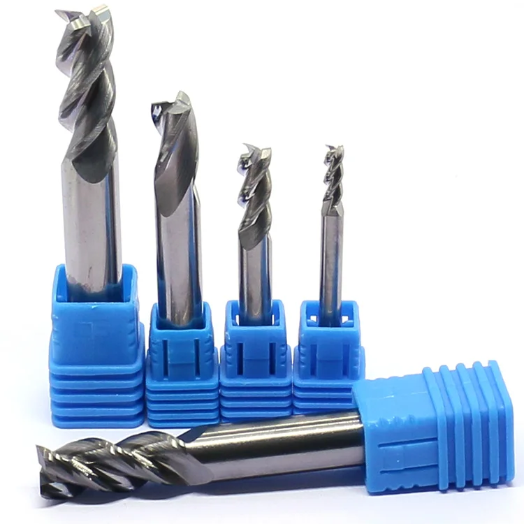 Aluminum Cutting Solid Carbide Square Endmills dia 1mm--3mm