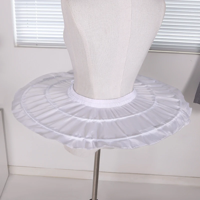 White Ball Gown Skirt Crinoline Adult Tutu Dress A-line Petticoat Slip Underskirt For Cosplay