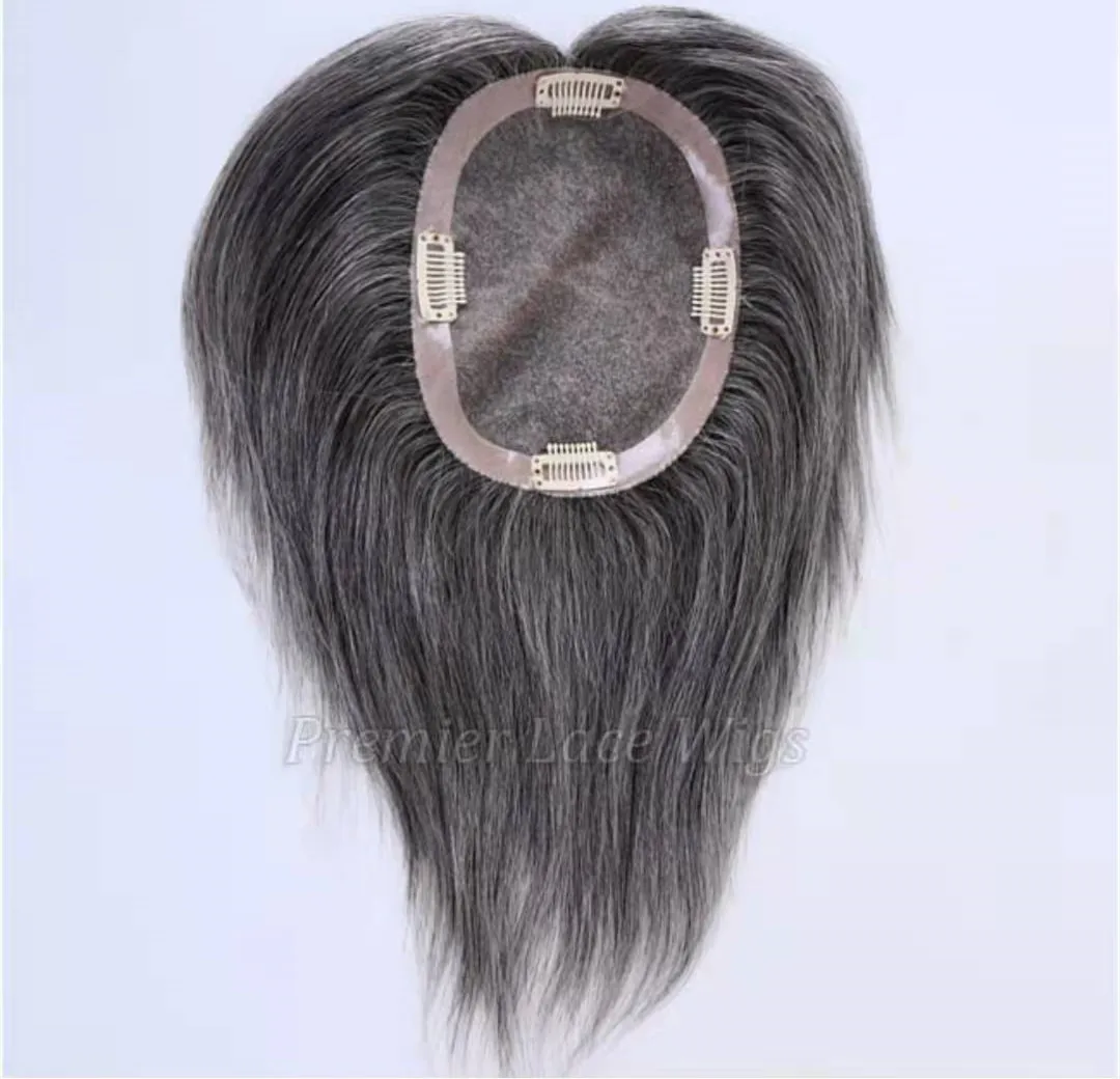 women hair pieces remy human hair toupee for women topper salt and pepper gray blonde hair topper