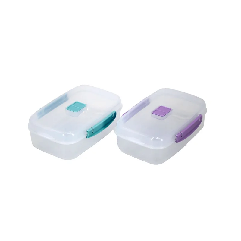 Leak-Proof New Arrival Push Top Rectangle High Quality Lunch Box Supplies For Kids Meal Prep Food Container Plastic Bpa Free