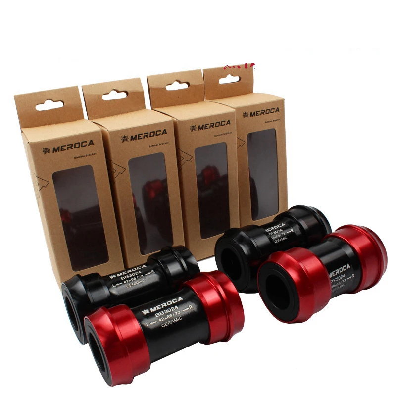 MEROCA BB30 PF30 Turn For SHIMANO GXP Crankset 24mm 22mm Ceramic Bearing Axis Axle Press Bicycle Bottom Bracket Bicycle Parts