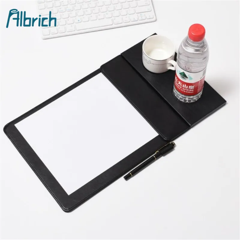 A4 office supplies conference splint pad clip magnetic buckle document leather writing