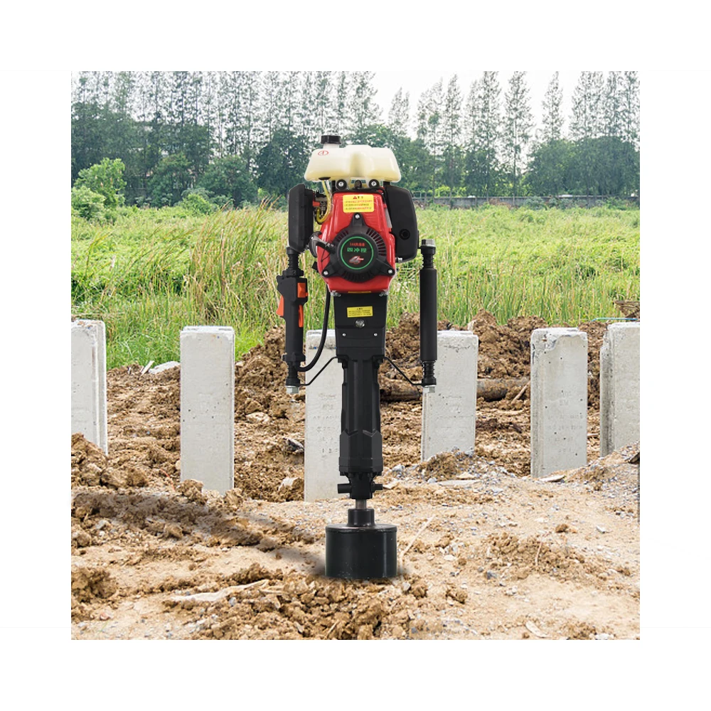 Four-stroke small pile driver instead of traditional tools to say goodbye to manual labor piling machine