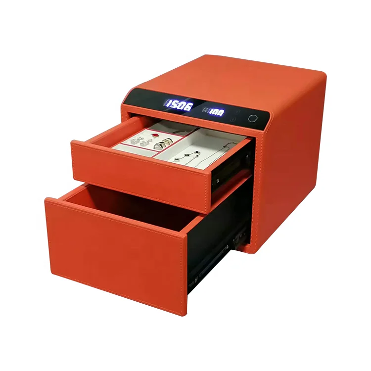 European And American Style Luxury Leather Sliding Drawer Safe Deposit Box