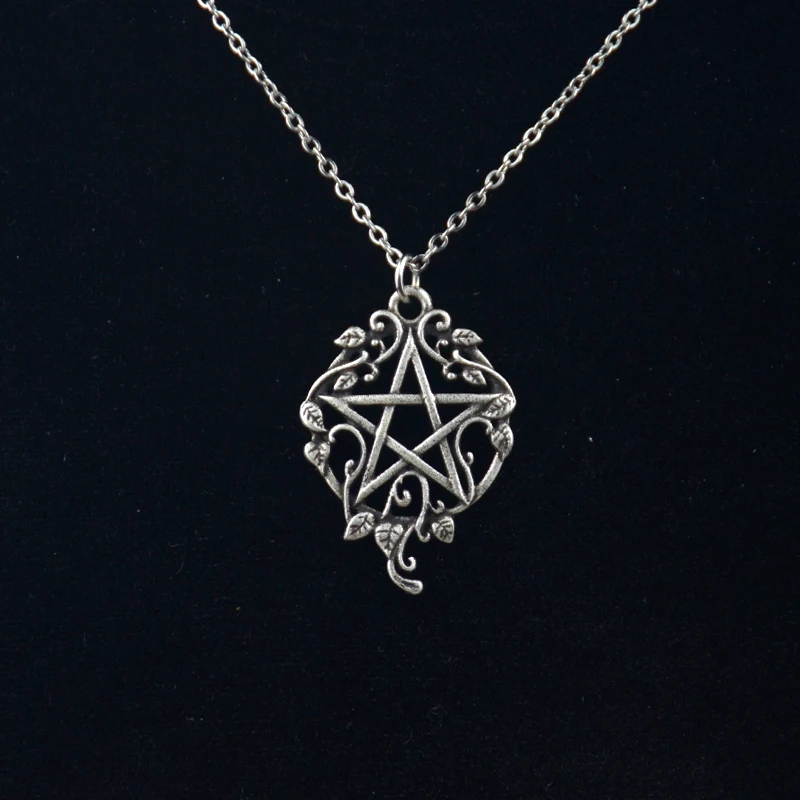 Manufacturer Direct Sales Witch Pentagram With Ivy Necklace Pagan Gothic Wiccan Jewelry Necklace for Women