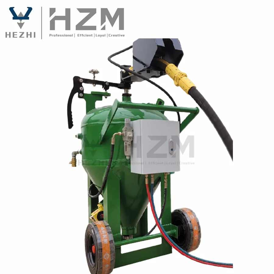 DB225Dustless Mobile Pressure Wet Blast Pot Sand Blasting Tank Portable Water Blaster
