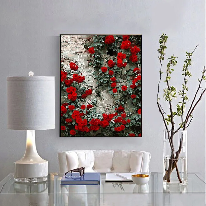 Оптовая продажа и изображениями красочного цветка картины DIY картина маслом на холсте раскраска по номерам комплект для взрослых начинающих простой