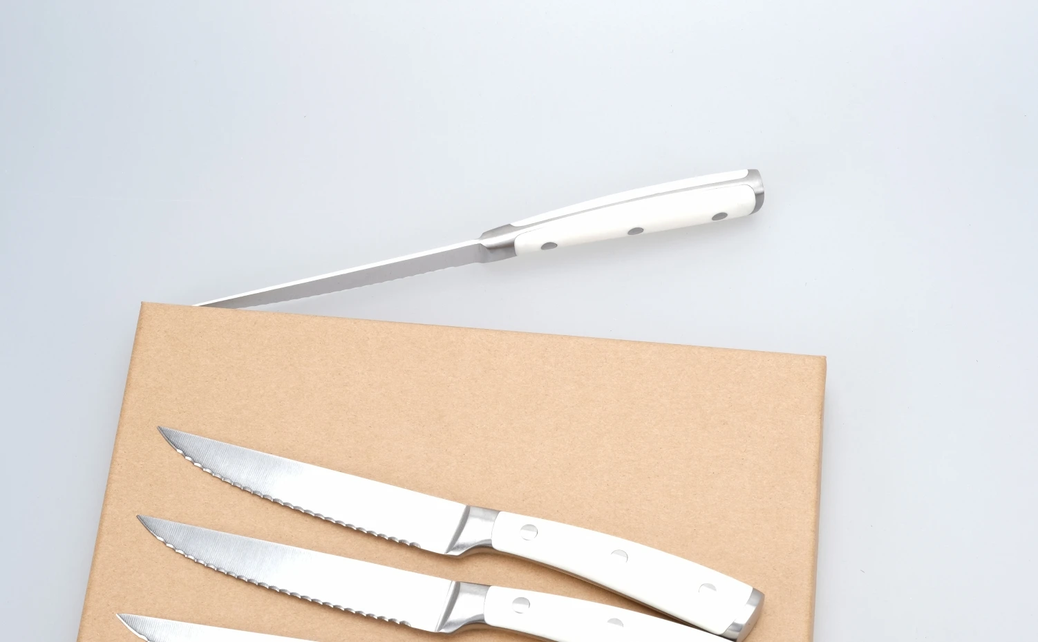 6 Pcs Steak Knives Set ,knifes,knife set kitchen, 3CR13 Stainless Steel for ABS Handle and Comfortable To Use