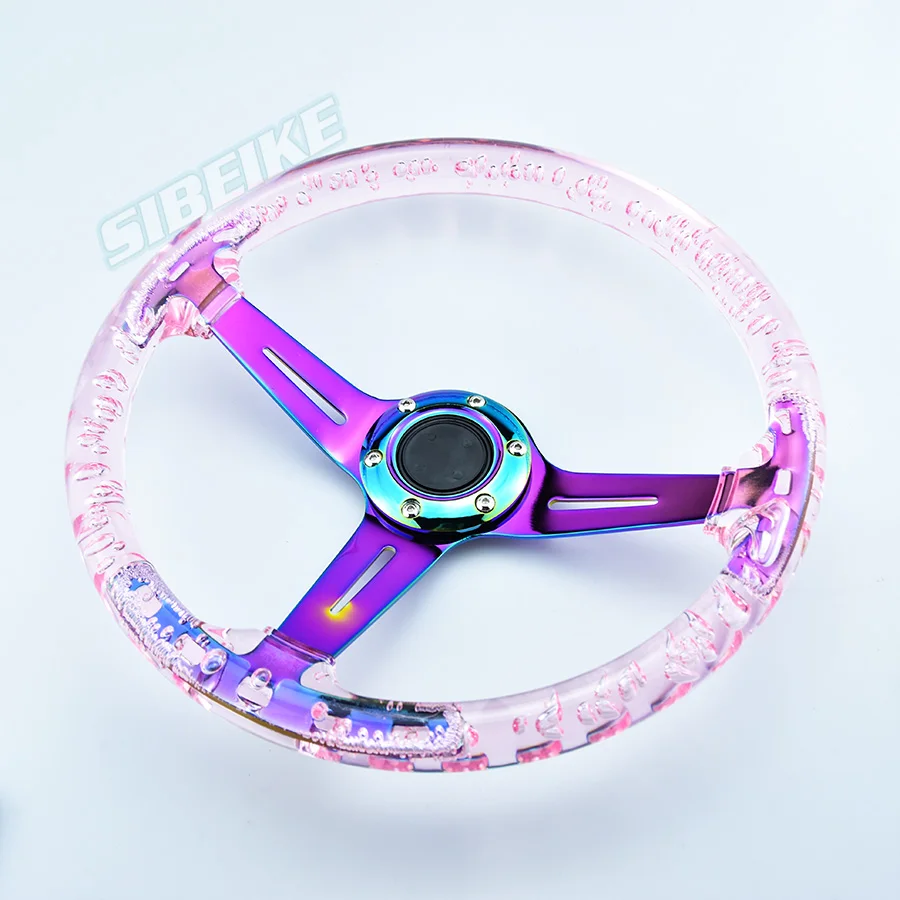 JDM Car Accessories ABS Steering Wheel Pink Steering Wheel Bubble Steering wheel