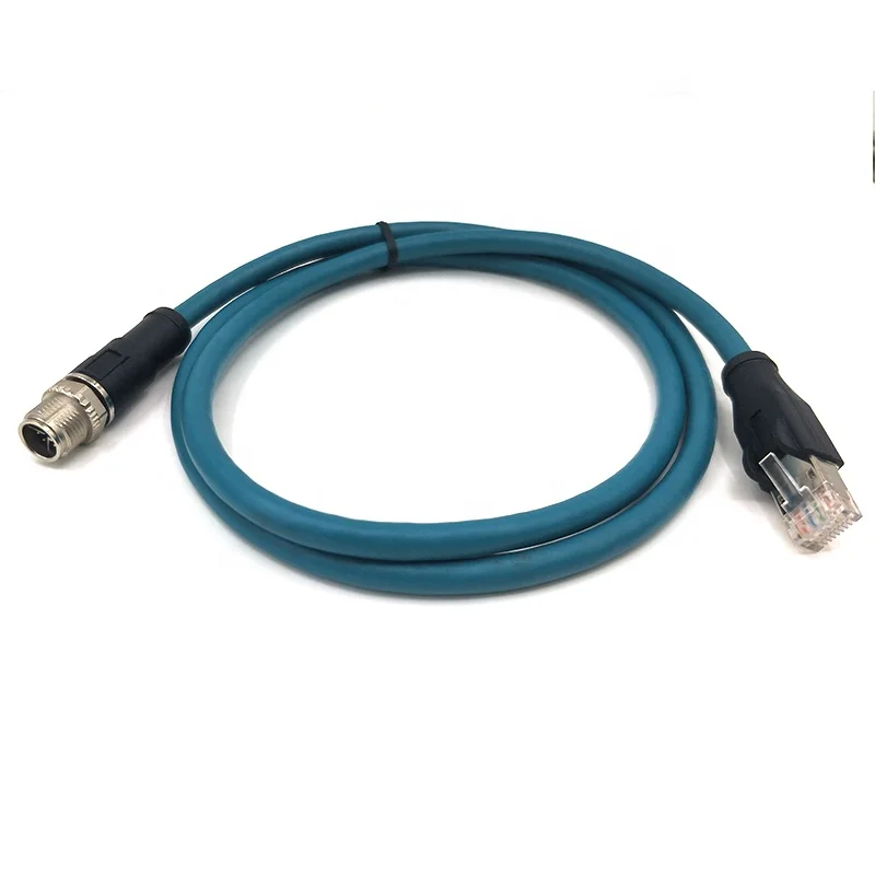 Разъем M12 8pin A-код X код для RJ45 Ethernet-разъем profinet кабель CAT5e промышленный Ethernet Ethercat