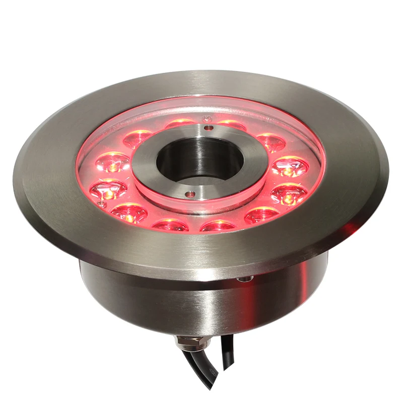 IP68 Waterproof Stainless Steel Multi Color RGB DMX Control pump Underwater Fountain Nozzle Lights