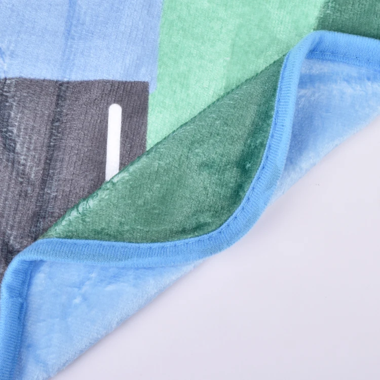 oem custom print vs cheap wholesale cartoon green throw blanket winter print pattern flannel fleece blanket name