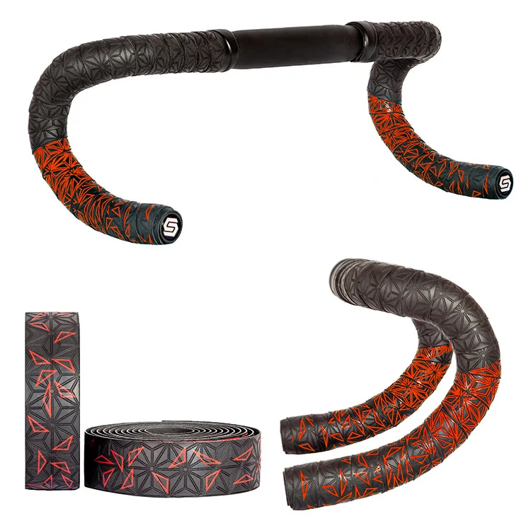 Chrysanthemum Design Bicycle Handle bar Tape Ventilated Anti-Vibration Bicycle Handlebar Tape Pu Sports Handle Tape