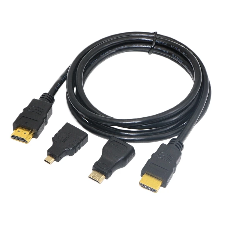 HDMI three-in-one HDMI three-in-one suit three-purpose HDMI cable computer cable